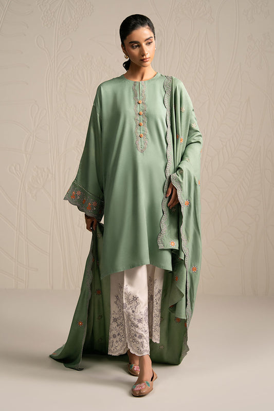 ASH MOSS-3PC (SHIRT, TROUSER & DUPATTA)