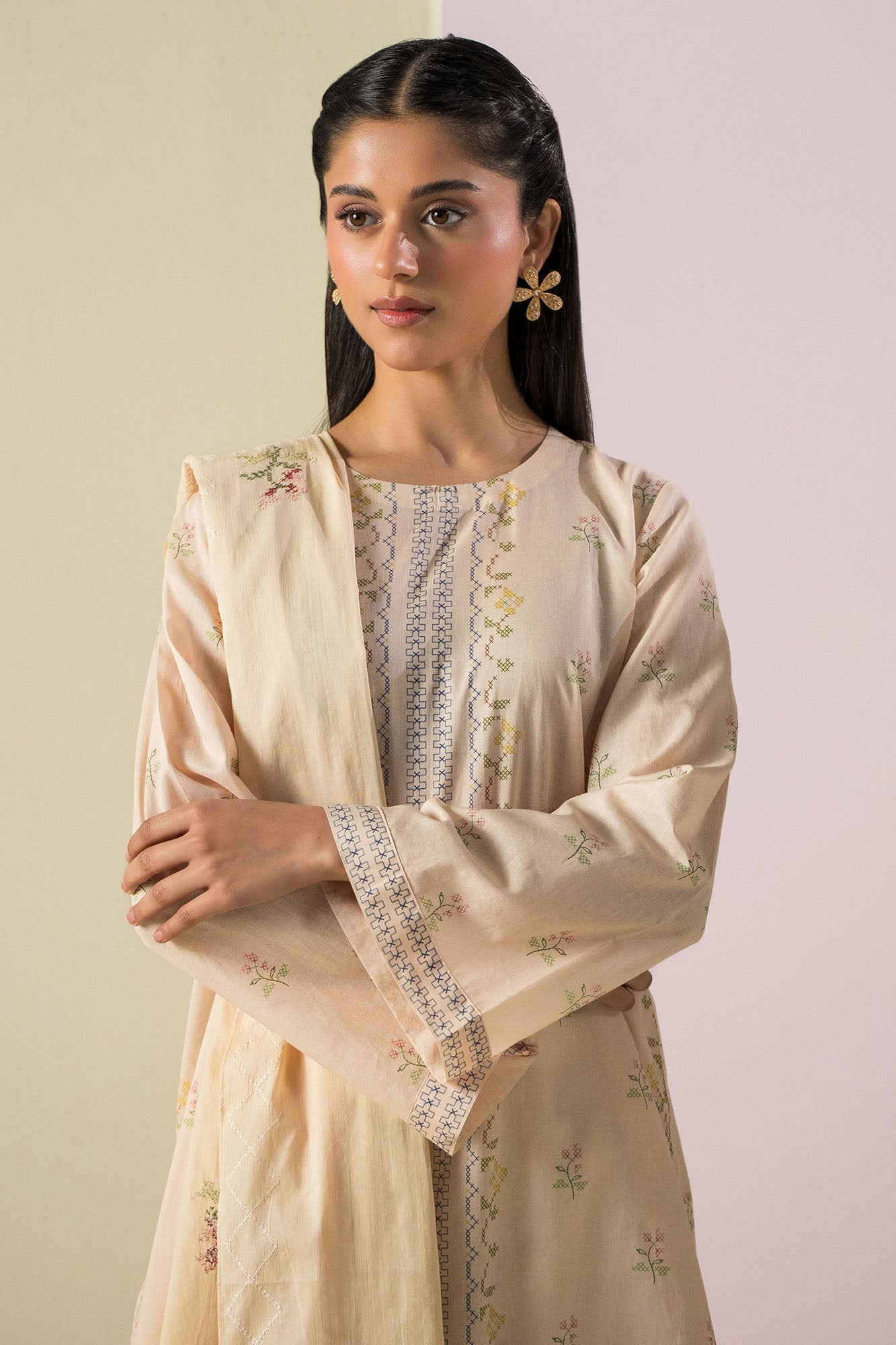 PASTEL THREADS -2PC (SHIRT & DUPATTA)