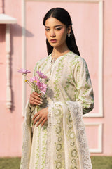 GREEN TRELLIS-3PC PRINTED LAWN SUIT