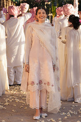 PALE PINK-3 PC EMBROIDERED JACQUARD SUIT