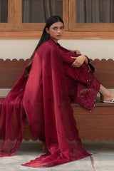 RUBY GLINT-3PC (SHIRT, TROUSER & DUPATTA)
