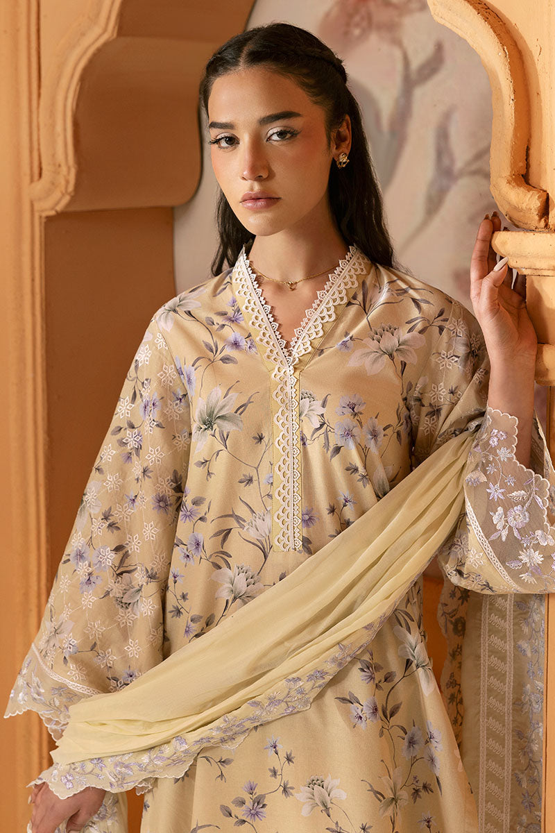 OLIVE MUSE-3PC PRINTED LAWN SUIT