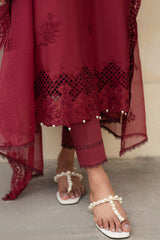 RUBY GLINT-3PC (SHIRT, TROUSER & DUPATTA)