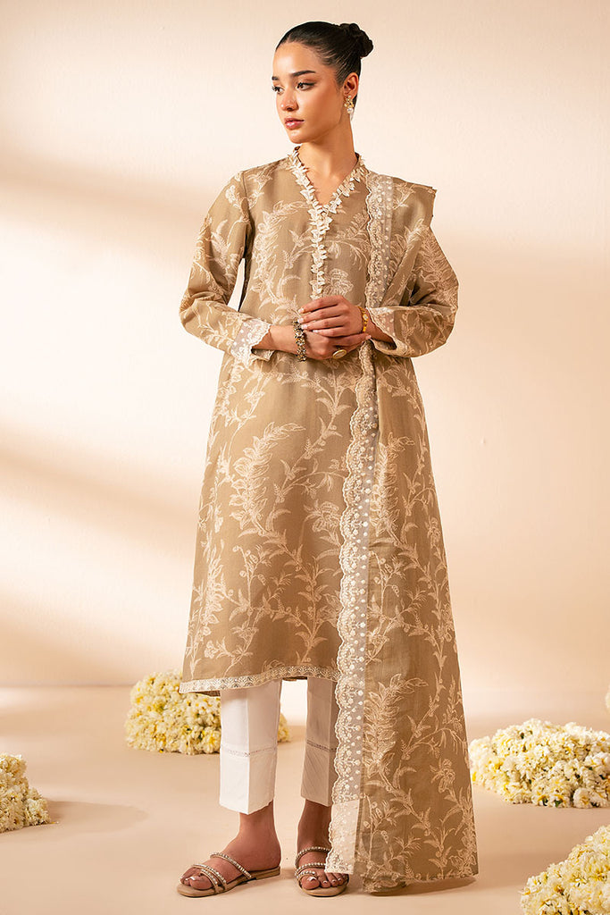 SMOKE GREEN-2PC (SHIRT & DUPATTA)