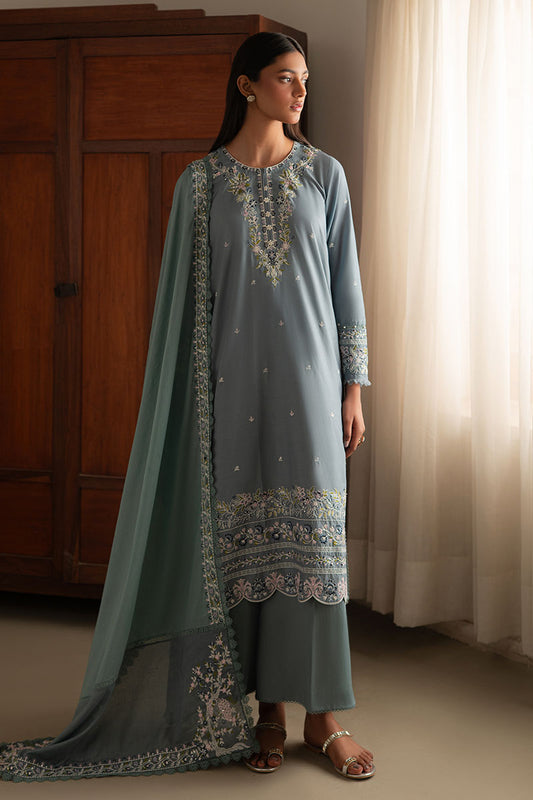 MOONLIGHT BLUE-3PC (SHIRT, TROUSER & DUPATTA)