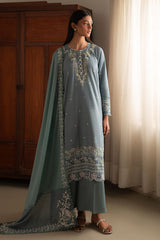 MOONLIGHT BLUE-3PC (SHIRT, TROUSER & DUPATTA)