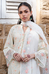 LIME DEW-3 PC PRINTED LAWN SUIT