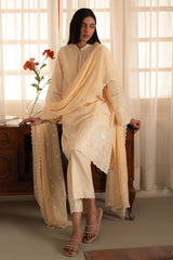 FRENCH GLOW- 3PC EMBROIDERED LAWN SUIT