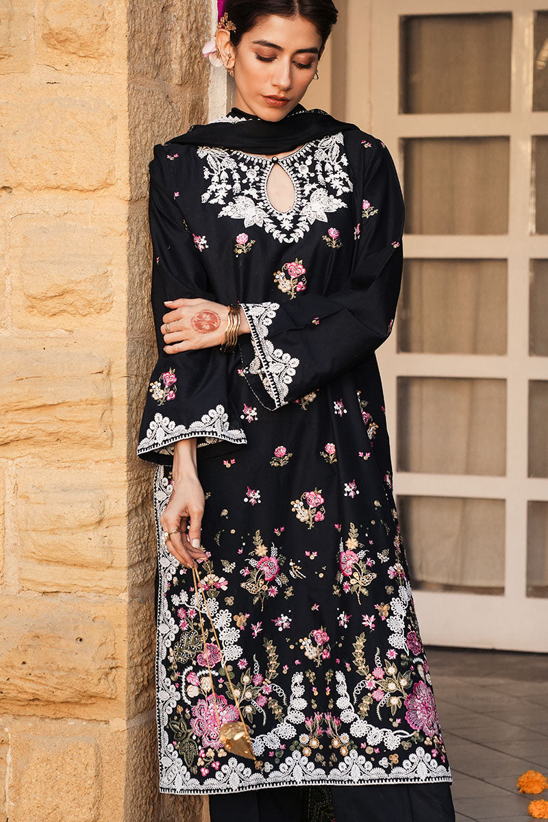 VINTAGE ROSE-3 PC EMBROIDERED LAWN SUIT