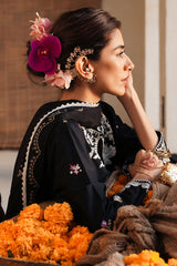 VINTAGE ROSE-3 PC EMBROIDERED LAWN SUIT