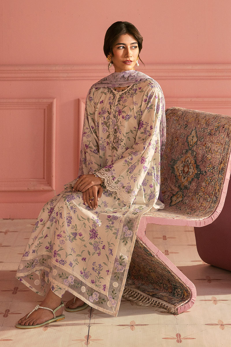 LILAC BLOOM-3PC PRINTED LAWN SUIT