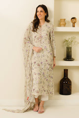 FLORAL FUSION-2PC (SHIRT & DUPATTA)