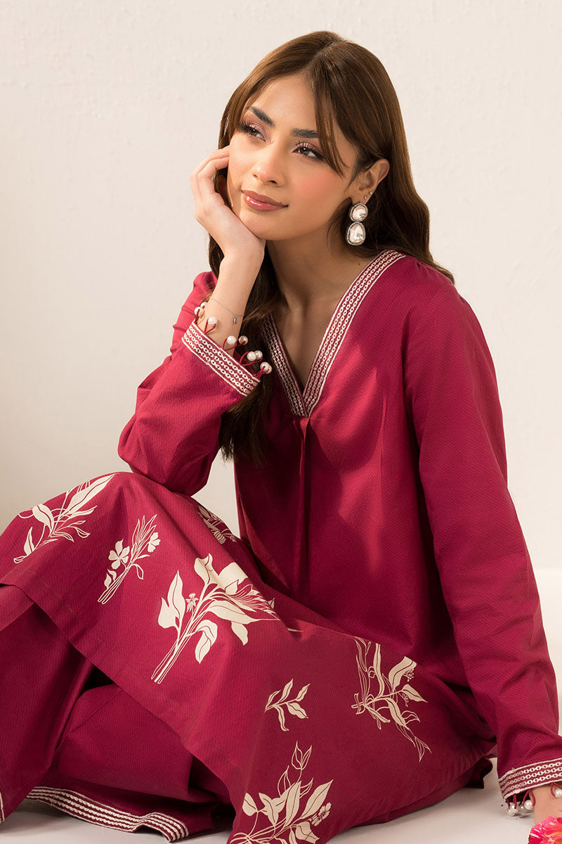 CERISE GLOW -2 PC (SHIRT & TROUSER)