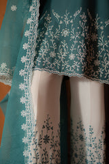 TEAL DREAM- 3PC EMBROIDERED LAWN SUIT