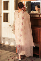 PALE PINK-3 PC EMBROIDERED JACQUARD SUIT