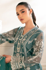 NORTH SEA-4PC NET EMBROIDERED PRET