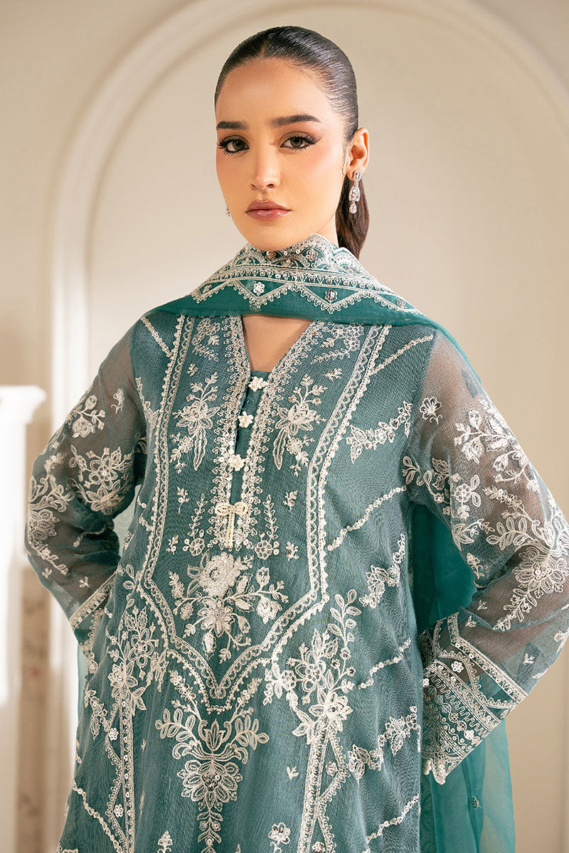 NORTH SEA-4PC NET EMBROIDERED SUIT