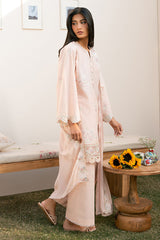 PEACH BLOOM-3PC (SHIRT, TROUSER & DUPATTA)