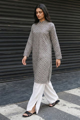 MOSAIC NOIR-2PC LINEN PRINTED SUIT