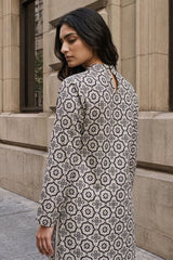MOSAIC NOIR-2PC LINEN PRINTED SUIT