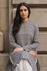 MOSAIC NOIR-2PC LINEN PRINTED SUIT