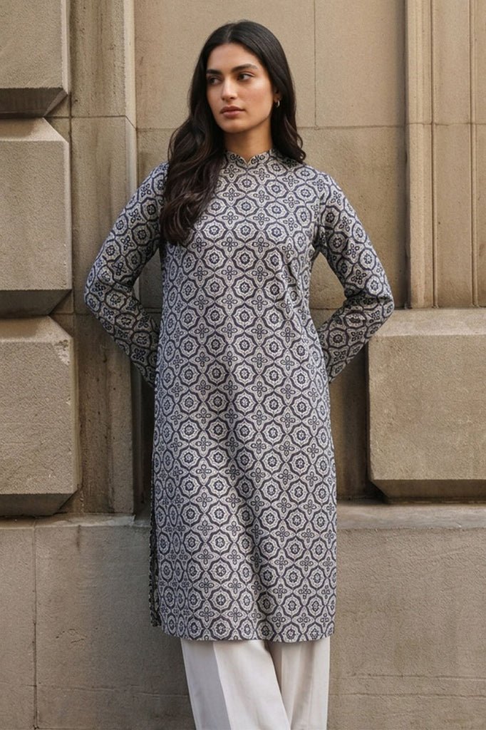MOSAIC NOIR-2PC LINEN PRINTED SUIT