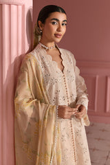 PEACH PARFAIT-3PC PRINTED LAWN SUIT