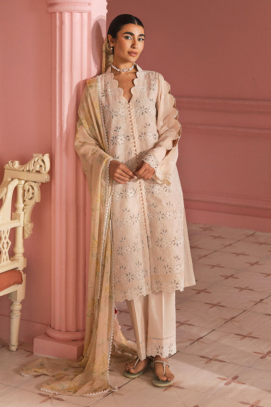 PEACH PARFAIT-3PC PRINTED LAWN SUIT