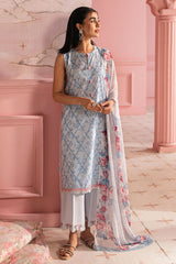 AQUA ICE-3PC PRINTED LAWN SUIT