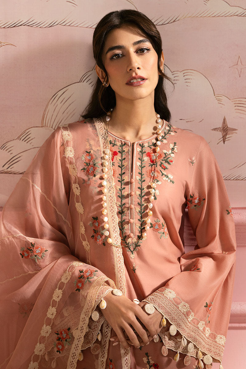 ROSE QUARTZ-3PC PRINTED LAWN SUIT