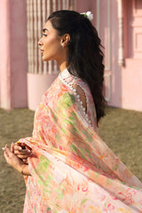 ALMOND PINK-3PC PRINTED LAWN SUIT