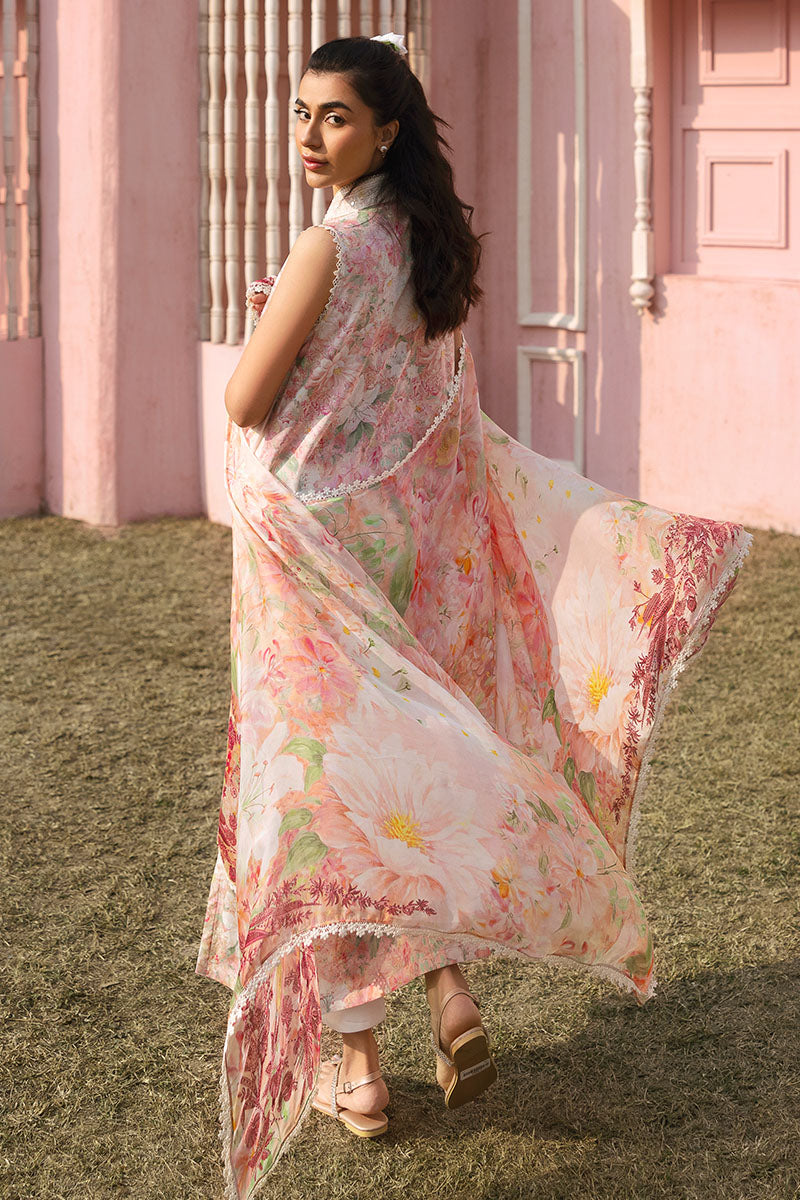 ALMOND PINK-3PC PRINTED LAWN SUIT