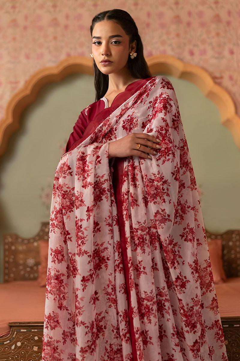 CRIMSON RED-3PC (SHIRT, TROUSER & DUPATTA)