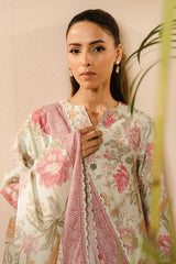 MINTY BLOOM-3PC (SHIRT, TROUSER & DUPATTA)