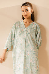 AQUA MINT PRINTED LAWN SHIRT