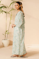 AQUA MINT PRINTED LAWN SHIRT