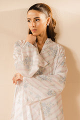 CELESTIAL WHITE PRINTED LAWN SHIRT
