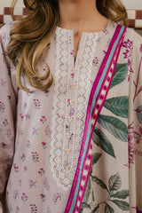 LILAC HORIZON-3 PC PRINTED LAWN SUIT