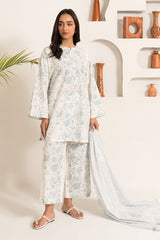 PRISTINE ICE-3PC (SHIRT,DUPATTA & TROUSER)