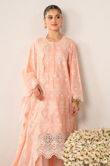 PLUSH PEACH-3PC (SHIRT,TROUSER & DUPATTA)
