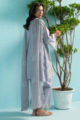 SILVER GRANITE-3PC (SHIRT, TROUSER & DUPATTA)
