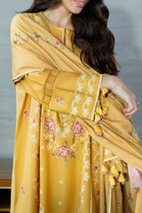 ROSETTE BLISS-3PC SATIN EMBROIDERED SUIT