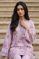 MAUVE CHARM-2PC LINEN PRINTED SUIT