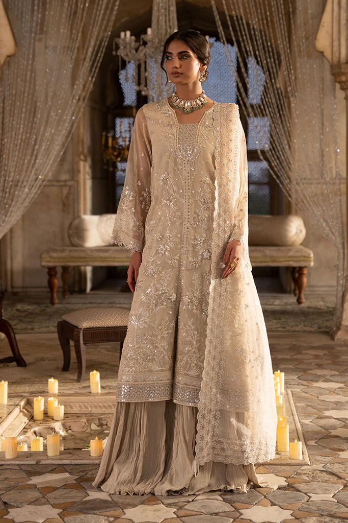 PEBBLE GLAM-3PC ORGANZA EMBROIDERED PRET