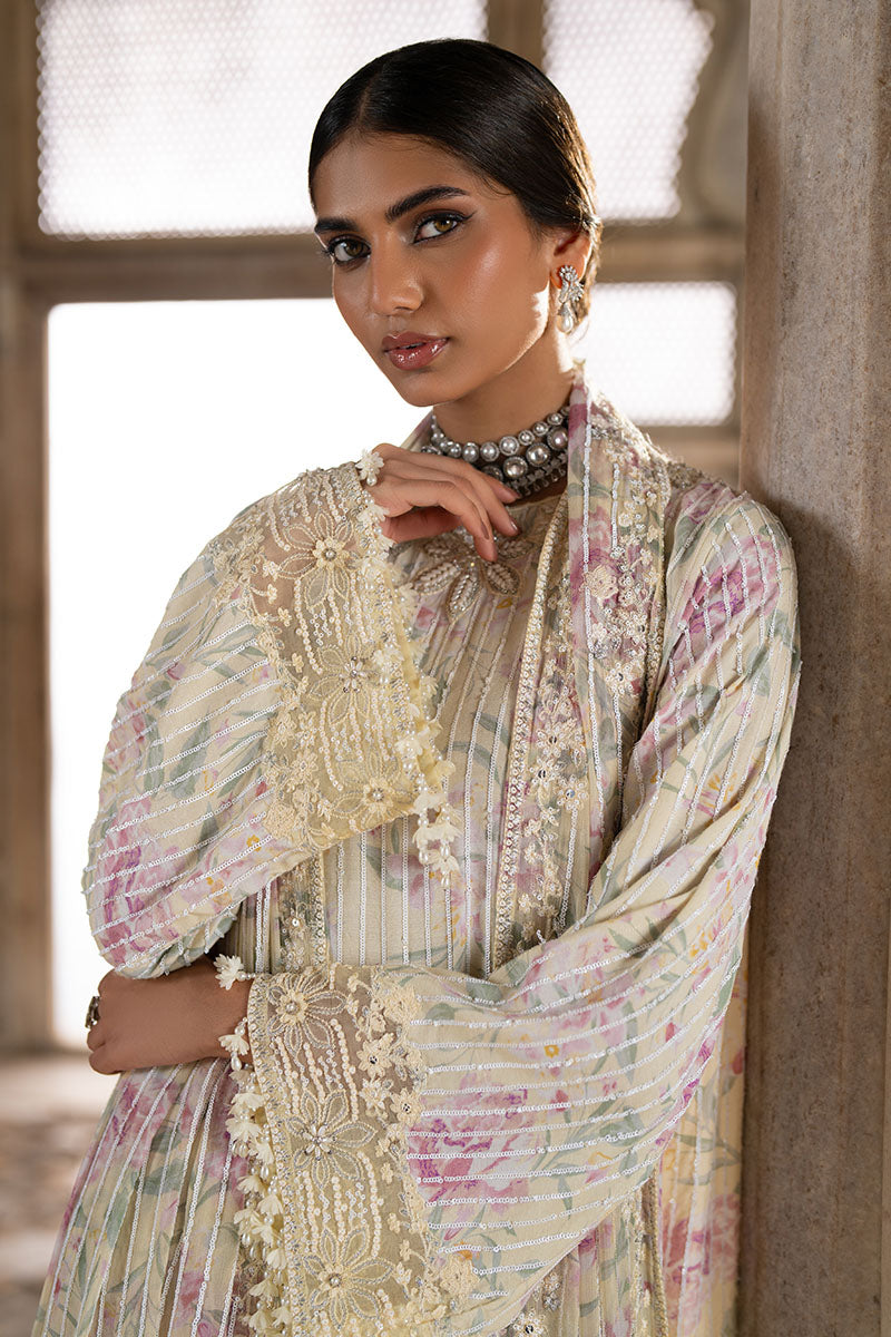 MUTED CELADON EMBROIDERED SILK SHIRT