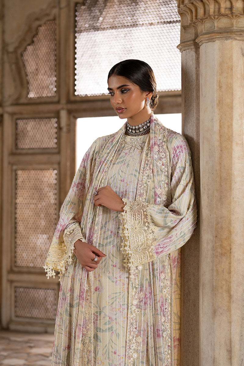 MUTED CELADON EMBROIDERED SILK SHIRT