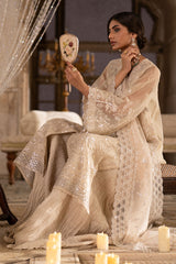 PEBBLE GLAM-3PC ORGANZA EMBROIDERED PRET