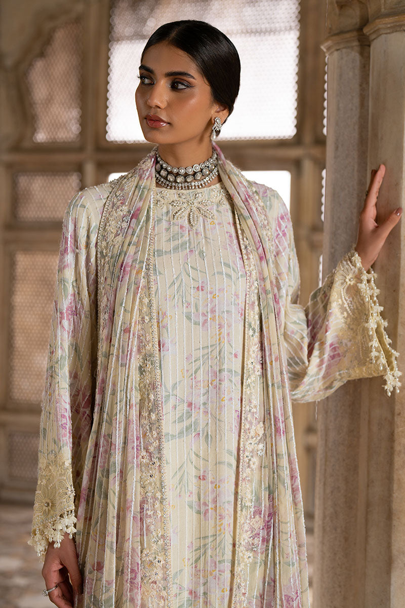 MUTED CELADON EMBROIDERED SILK SHIRT