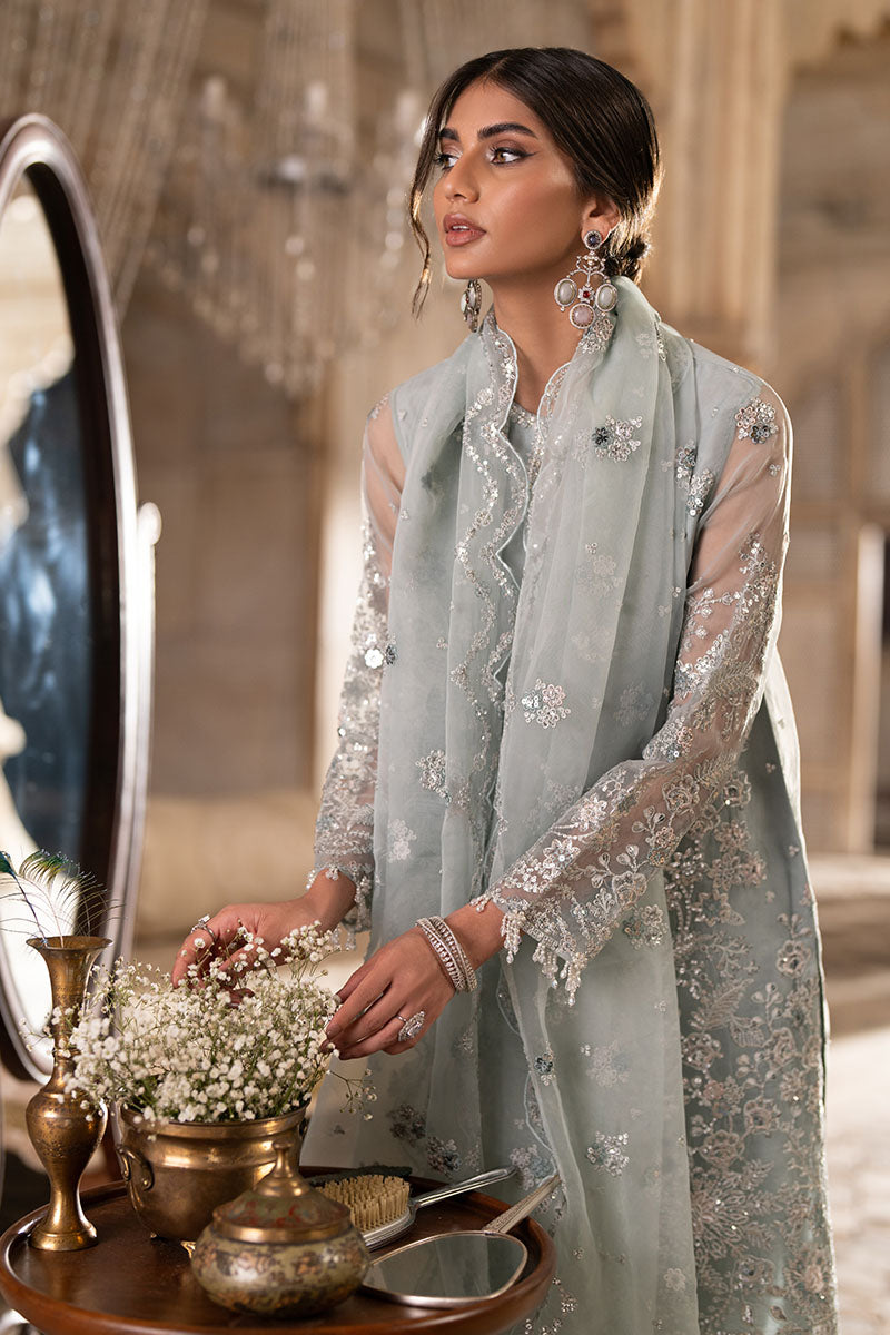 AQUA SPARKLE-3PC (SHIRT, TROUSER & DUPATTA)