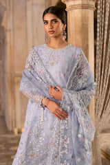 AMETHYST DUSK-3PC ORGANZA EMBROIDERED PRET